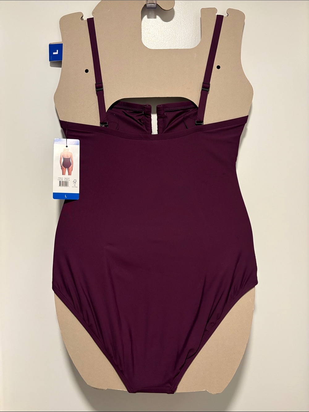 DKNY Strapless or with straps One-Piece Swimsuit - Deep Plum - Picture 4 of 8
